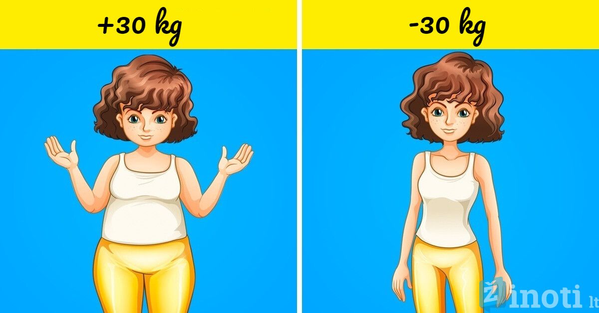 karikatūra numesti svorio svorio metimo sėkmės istorijos su fitbit
