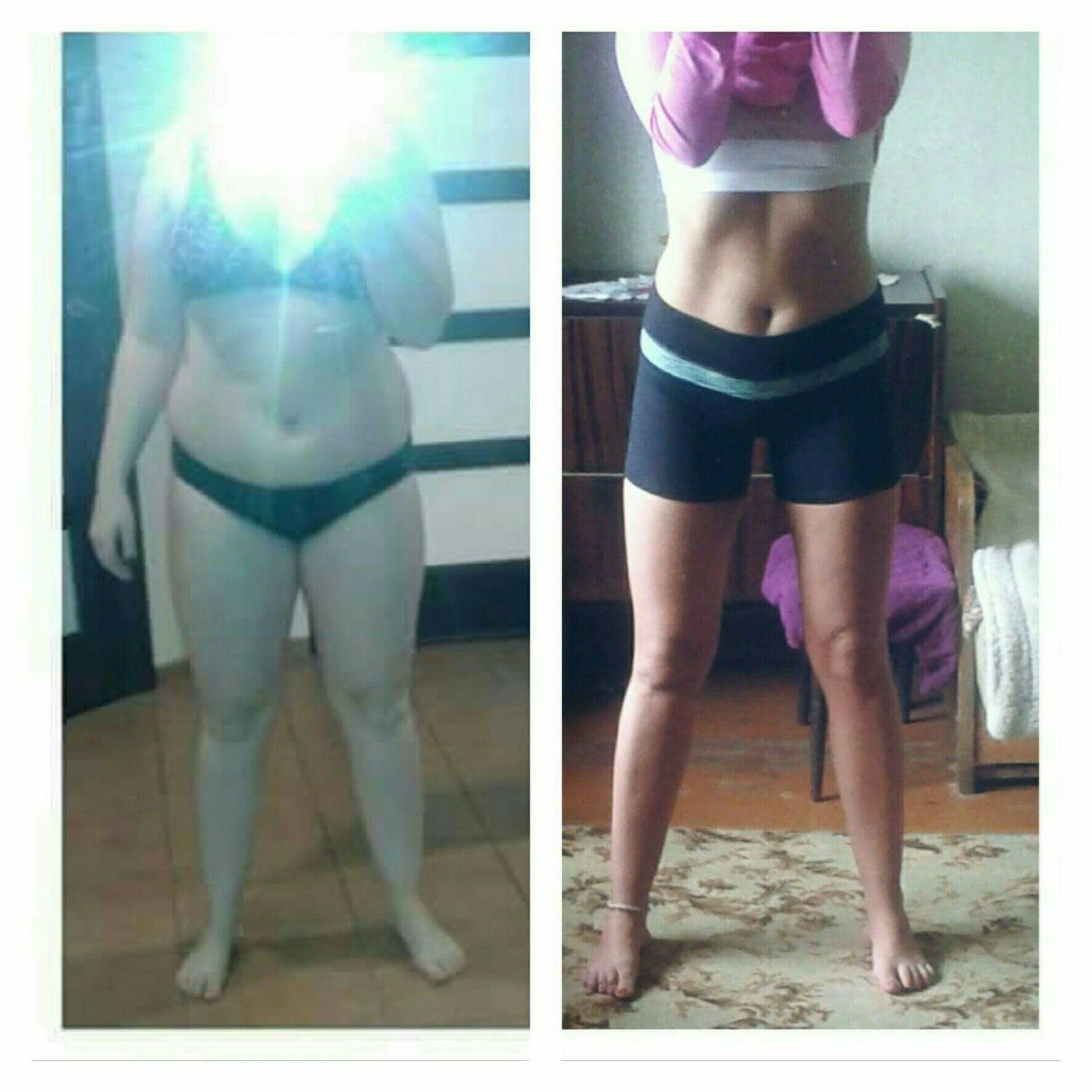 8 mėnesių svorio metimas prieš ir po